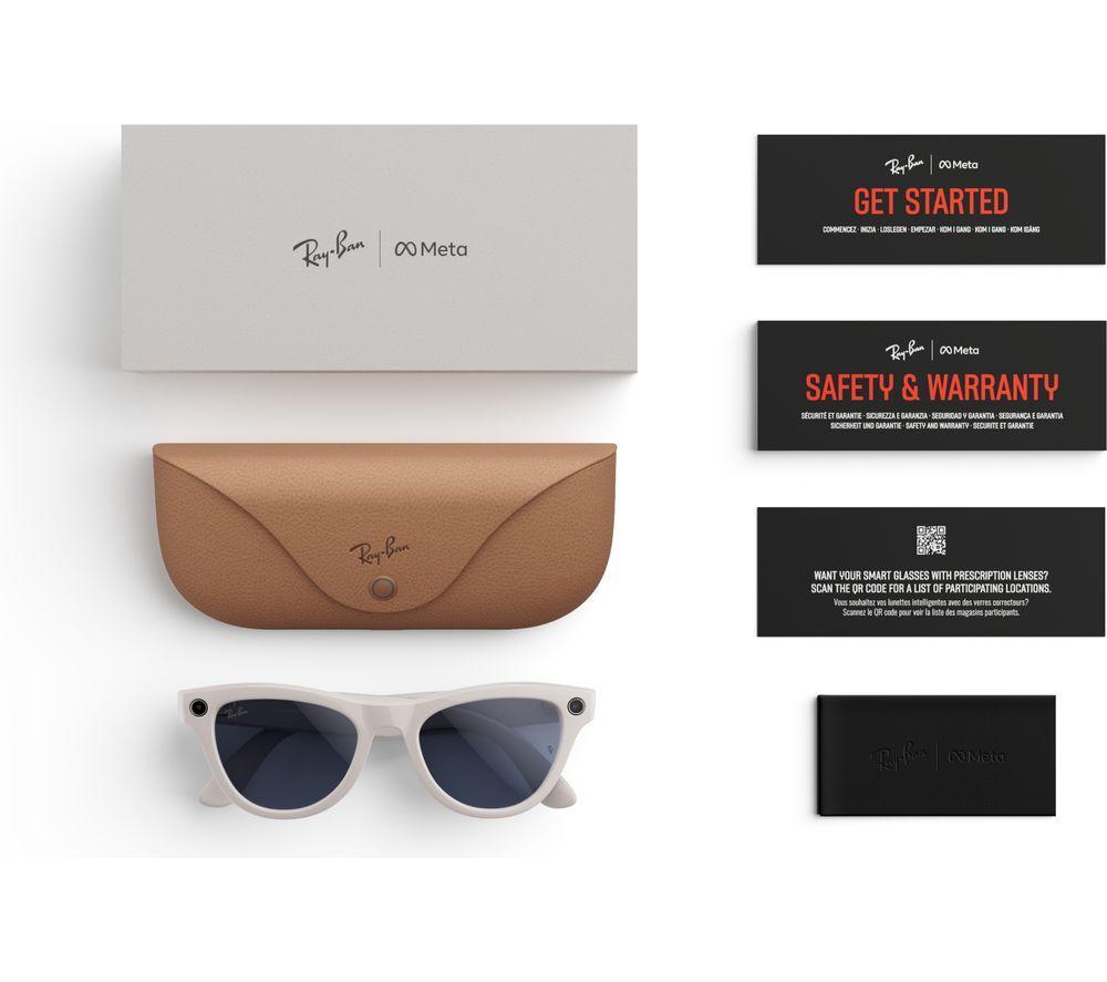 RAY-BAN Meta Skyler Glasses - Shiny Chalky Gray, Clear to Sapphire Transitions