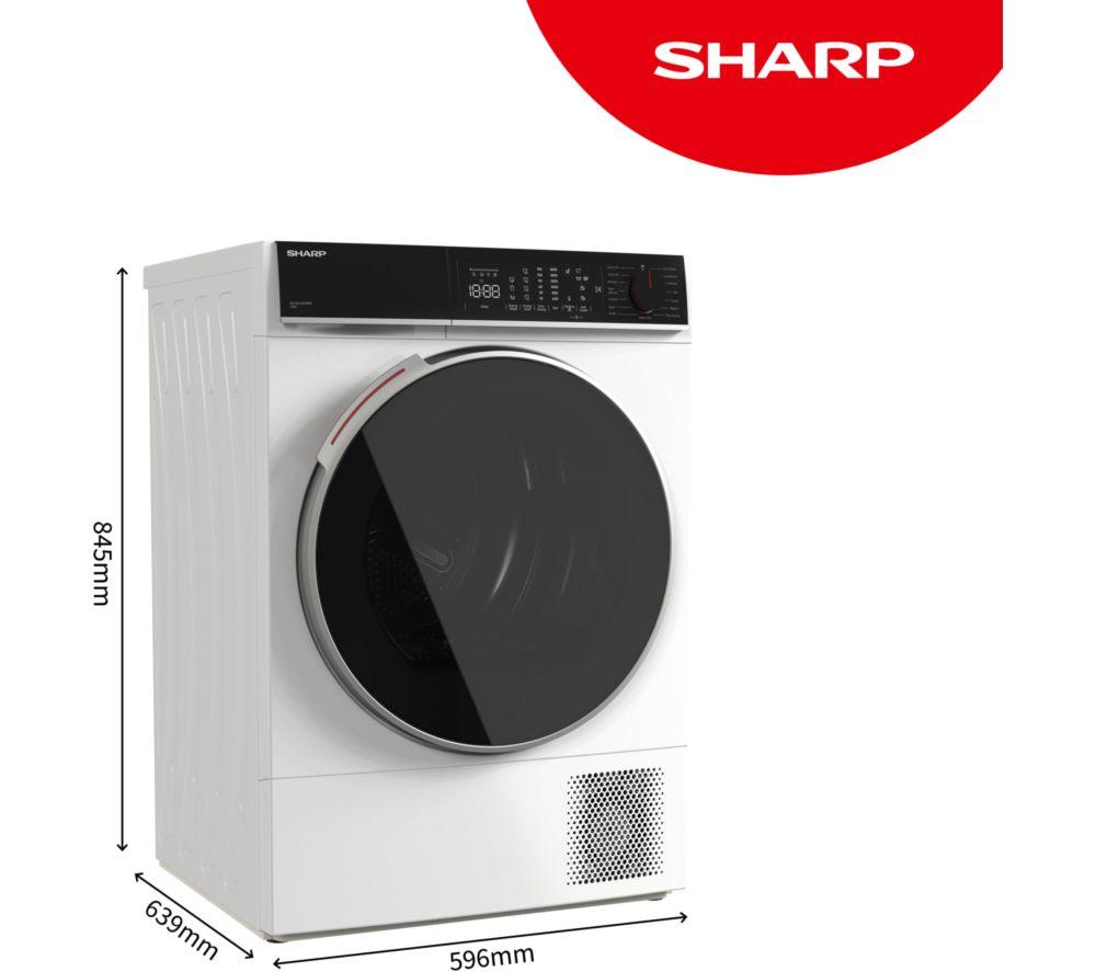 SHARP KD-NHL2S9GWE 12 kg Wärmepumpentrockner – Weiß