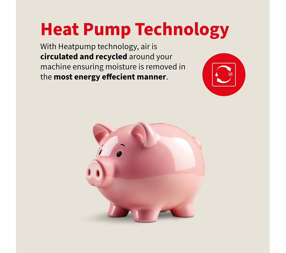 SHARP KD-NHA8S6GWE-EN 8 kg Heat Pump Tumble Dryer - White