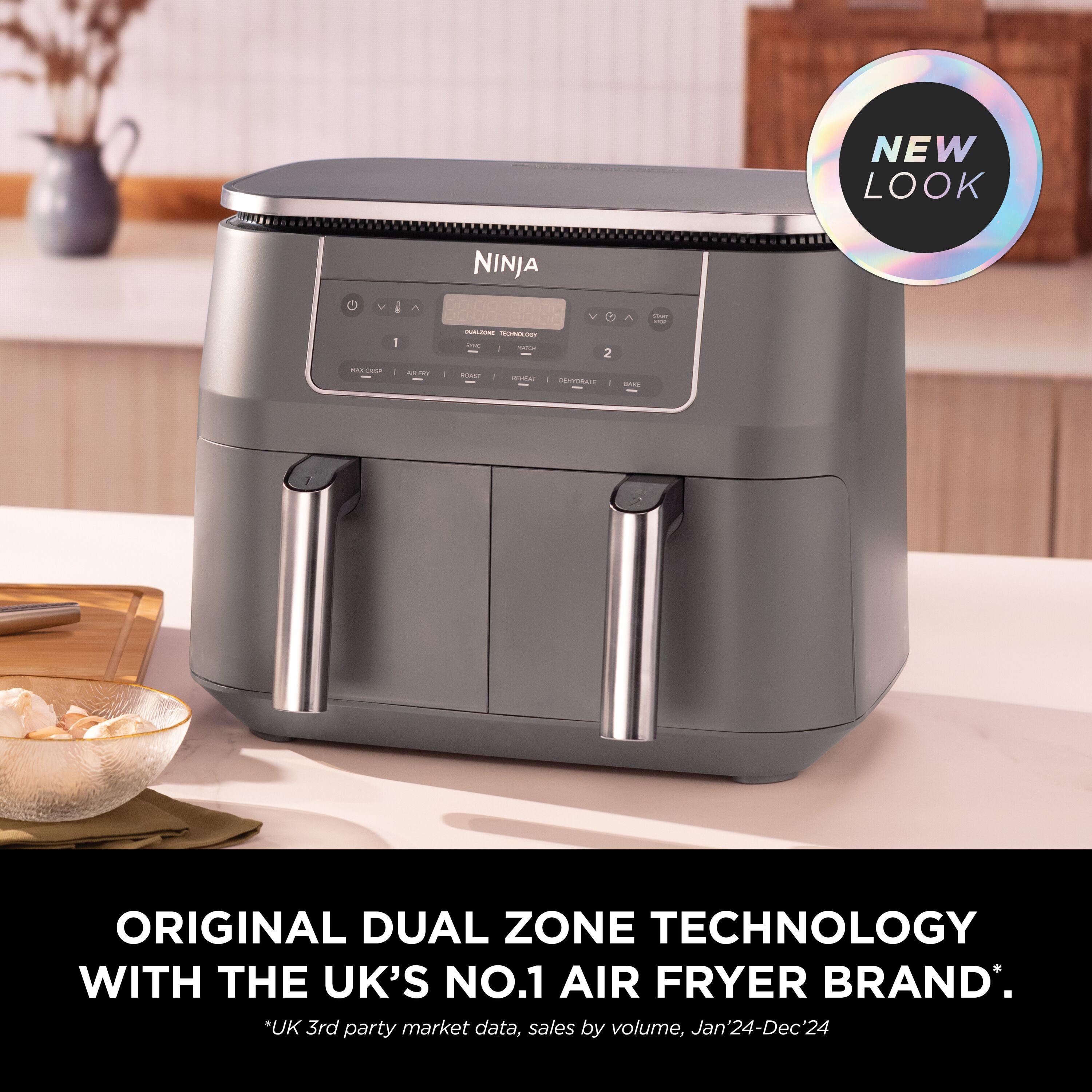 NINJA 6-in-1 Dual Zone DZ300UK Air Fryer - Gun Metal Grey