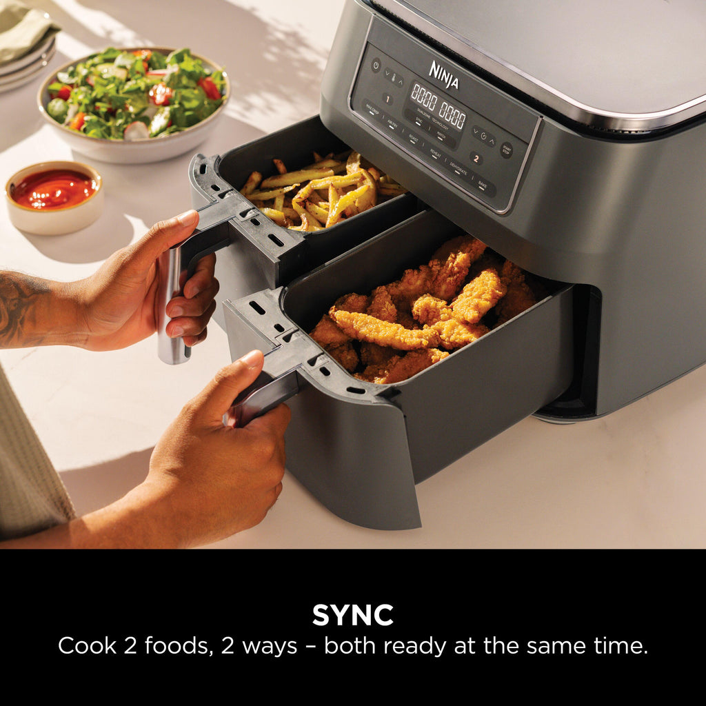 NINJA 6-in-1 Dual Zone DZ300UK Air Fryer - Gun Metal Grey