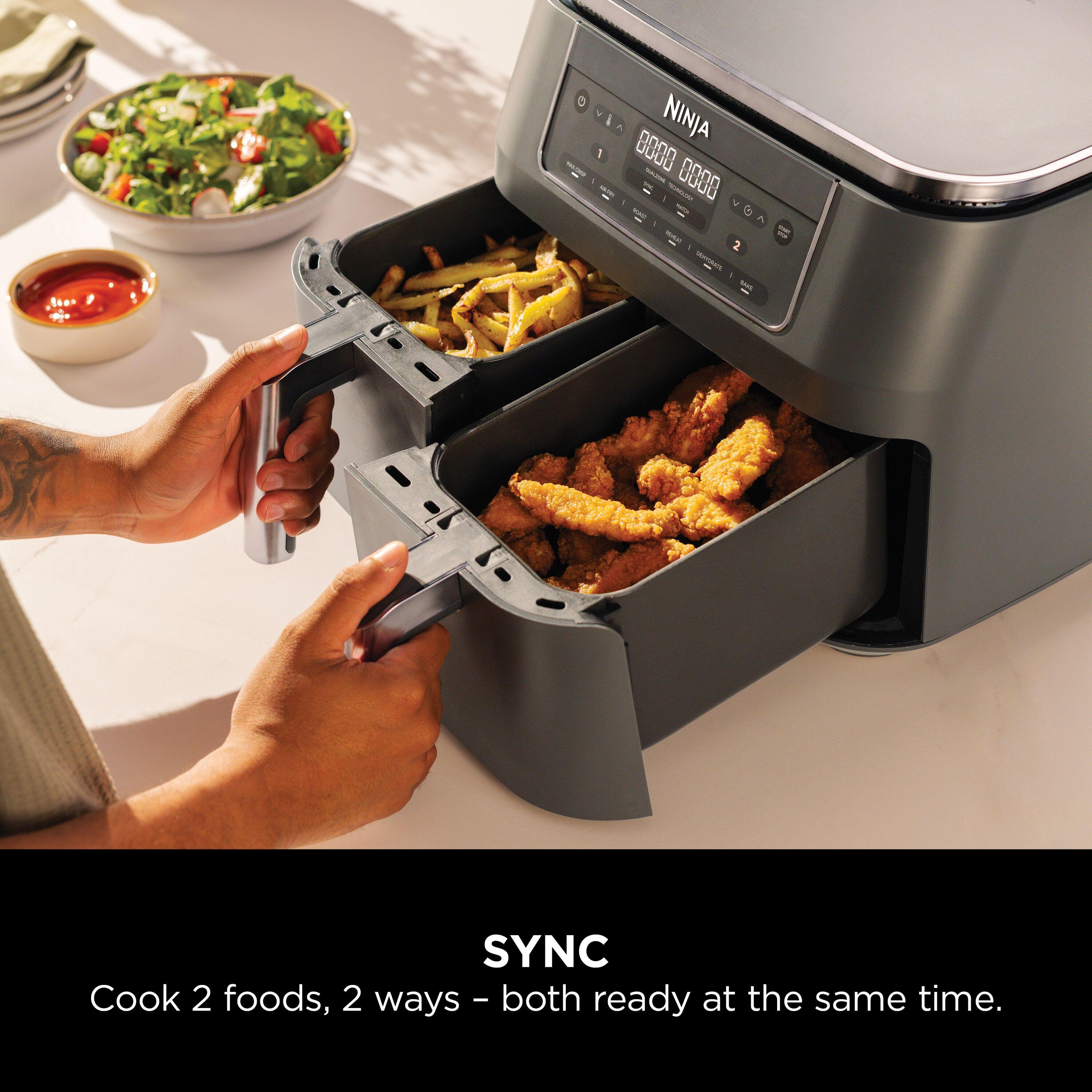 NINJA 6-in-1 Dual Zone DZ300UK Air Fryer - Gun Metal Grey