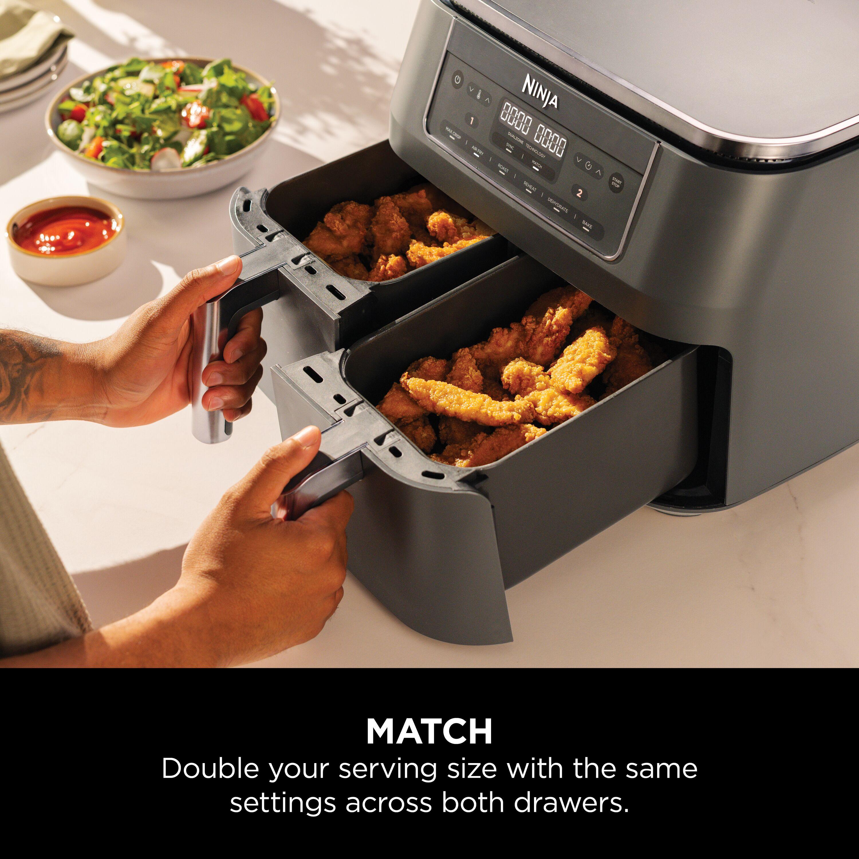 NINJA 6-in-1 Dual Zone DZ300UK Air Fryer - Gun Metal Grey