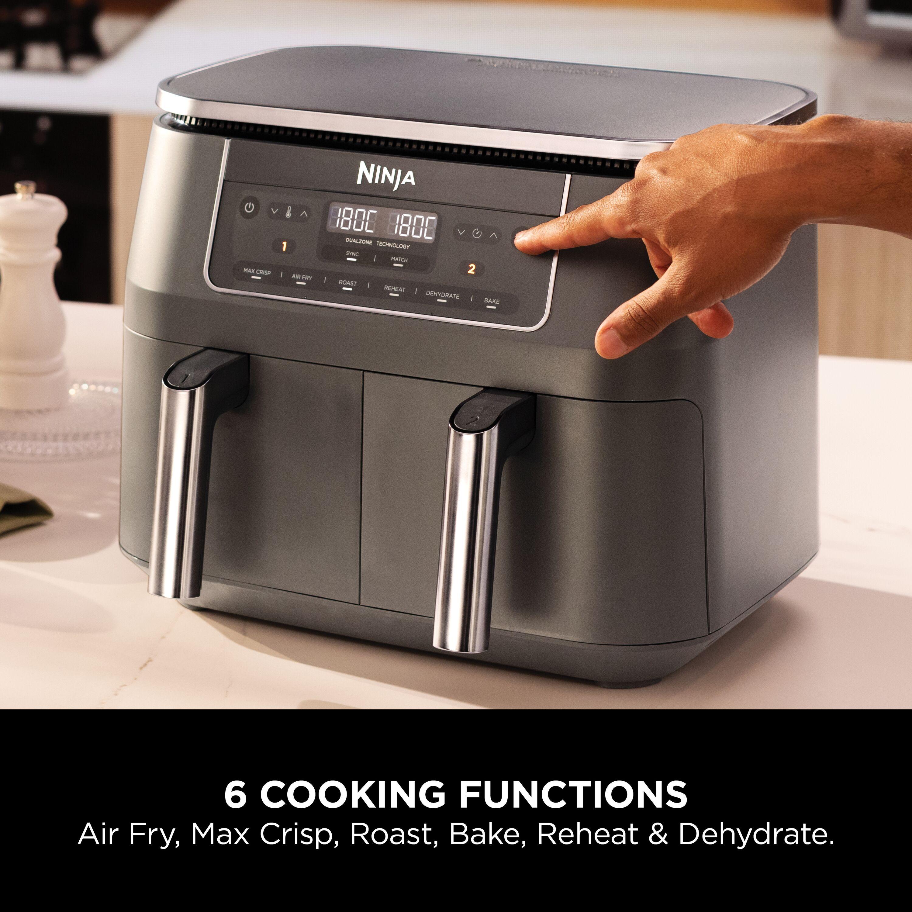 NINJA 6-in-1 Dual Zone DZ300UK Air Fryer - Gun Metal Grey