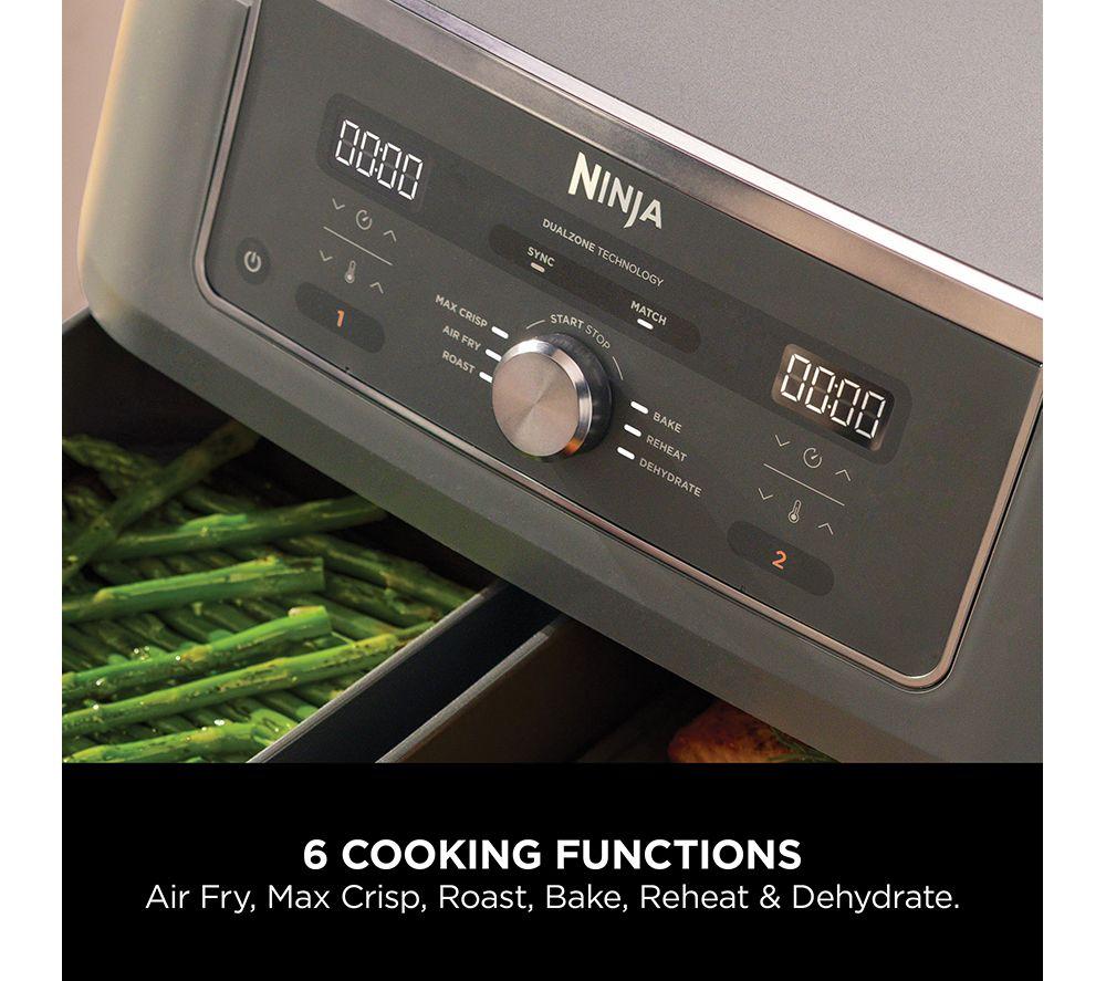 NINJA MAX 6-in-1 Dual Zone DZ400UK Air Fryer - Gun Metal Grey