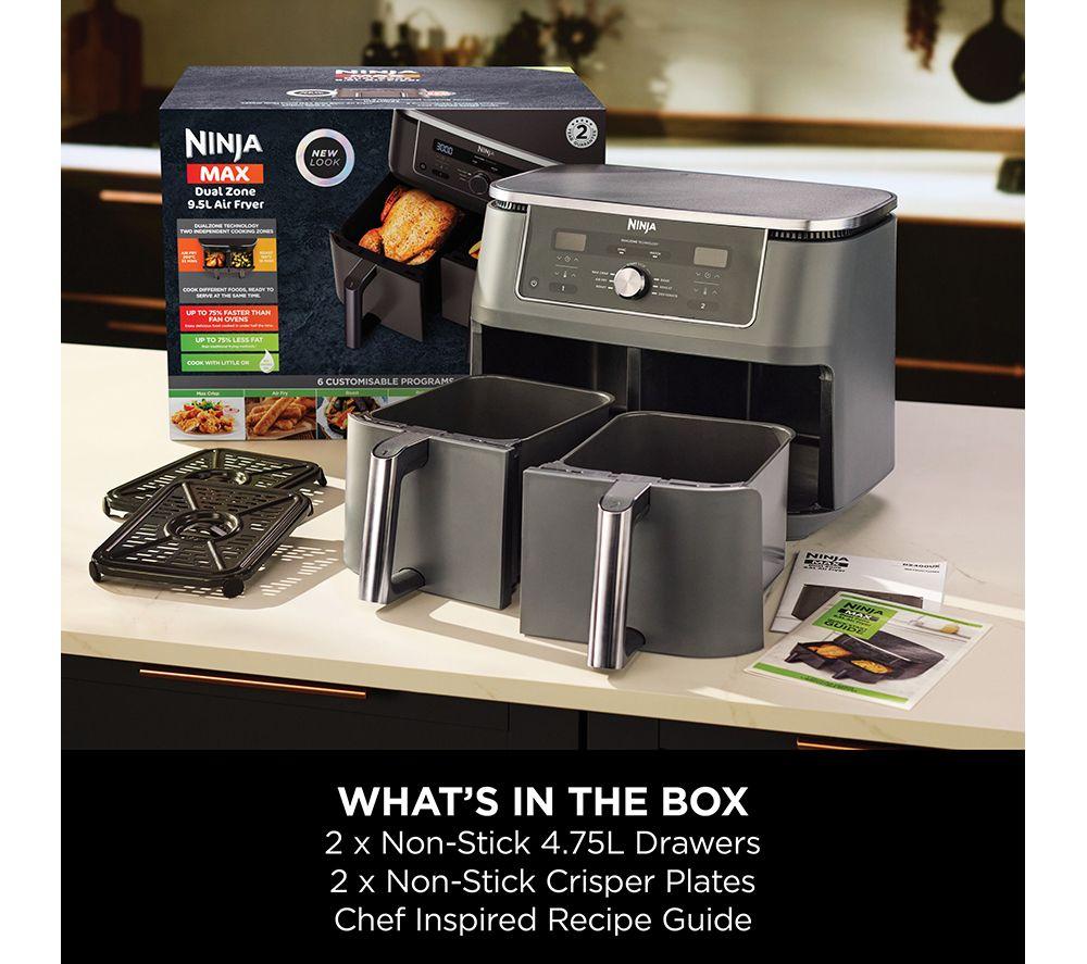 NINJA MAX 6-in-1 Dual Zone DZ400UK Air Fryer - Gun Metal Grey