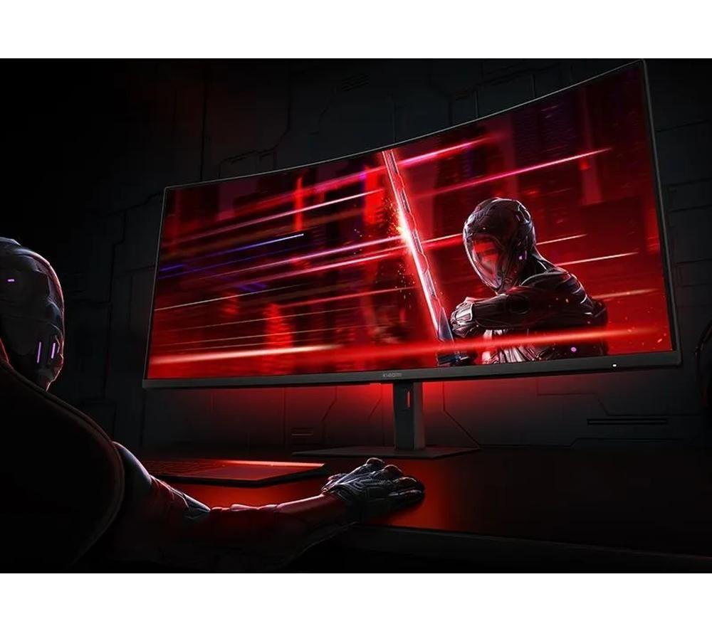 XIAOMI G34WQi Wide Quad HD 34" Curved LED Gaming Monitor - Black