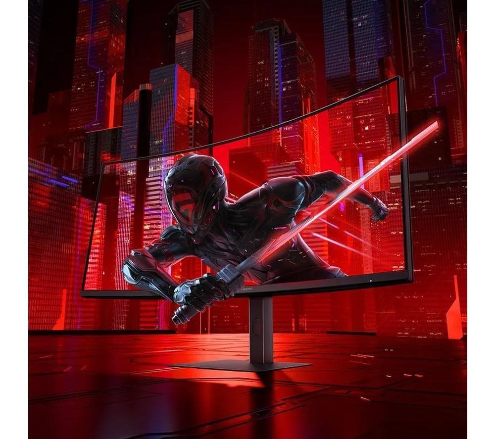 XIAOMI G34WQi Wide Quad HD 34" Curved LED Gaming Monitor - Black