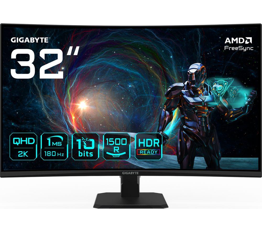 GIGABYTE GS32QCA Quad HD 31.5" Curved VA LCD Gaming Monitor - Black