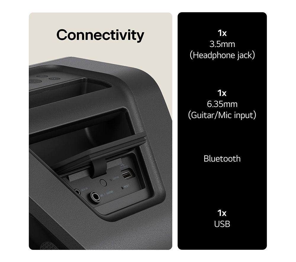 Altavoces para fiestas con megasonido Bluetooth LG Xboom Stage 301 - Negro
