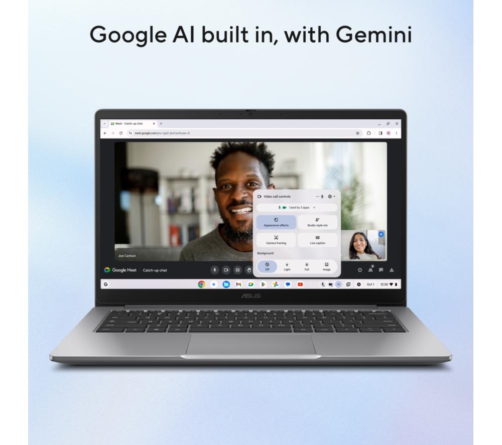 ASUS Chromebook Plus CX14 de 14" - Intel® Core™ 3, 128 GB eMMC, Gris