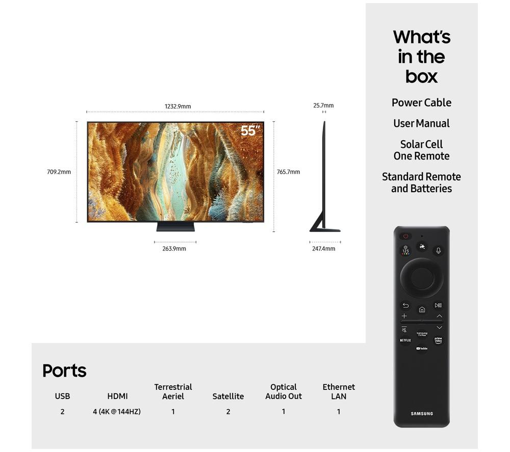SAMSUNG QN70F Smart TV Neo QLED 4K Mini LED con IA de Visión de 55" de 2025 - QE55QN70F