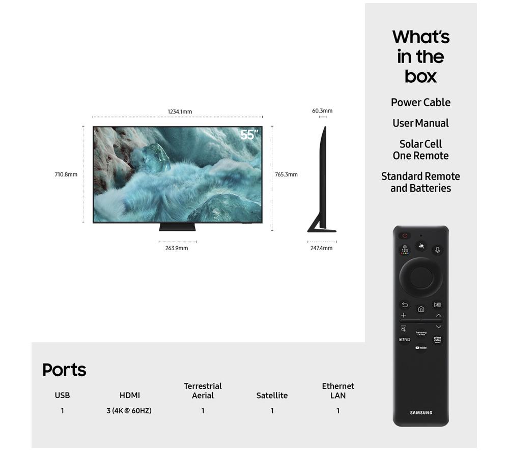 SAMSUNG Q7F5 55" QLED 4K Vision AI Smart TV 2025 - QE55Q7F5