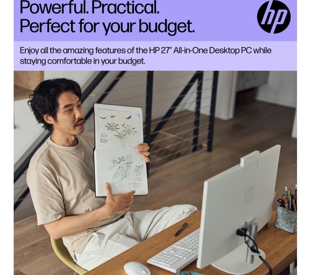 HP 27-cr0046na 27" All-in-One PC - Intel® Core™ i5, 1 TB SSD, White