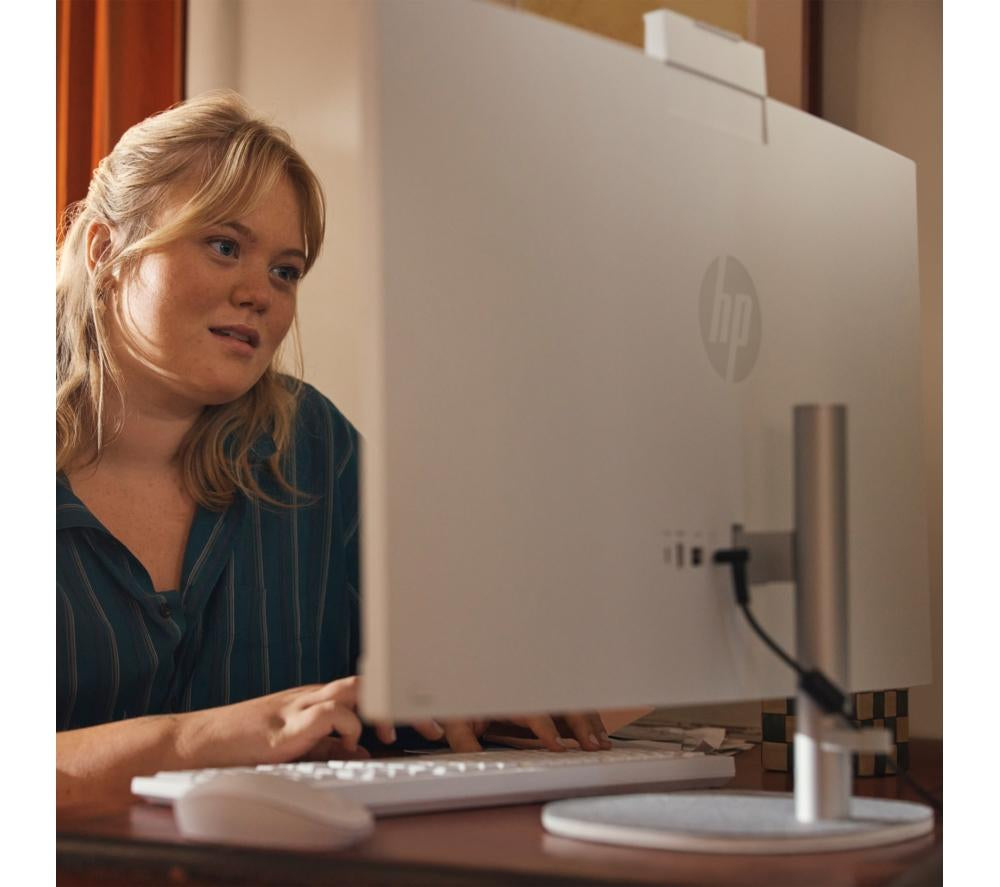 HP 27-cr0046na PC Todo en Uno de 27" - Intel® Core™ i5, SSD de 1 TB, Blanco