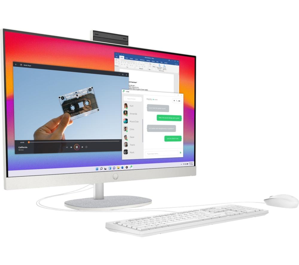 HP 27-cr0046na PC Todo en Uno de 27" - Intel® Core™ i5, SSD de 1 TB, Blanco