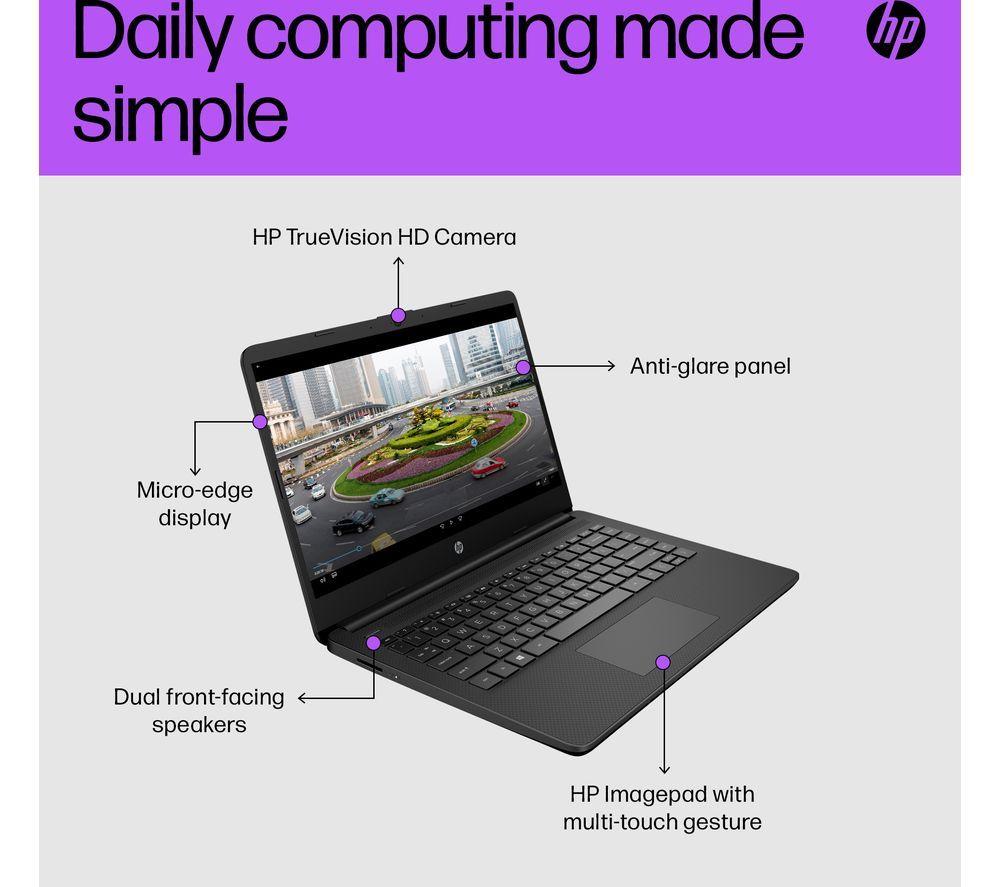 HP 14s-dq3500sa 14" Laptop - Intel® Celeron®, 64 GB eMMC, Black