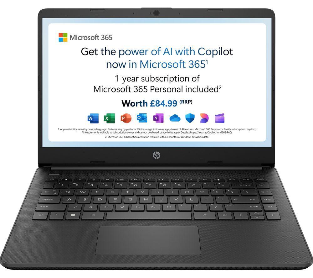HP 14s-dq3500sa 14" Laptop - Intel® Celeron®, 64 GB eMMC, Black