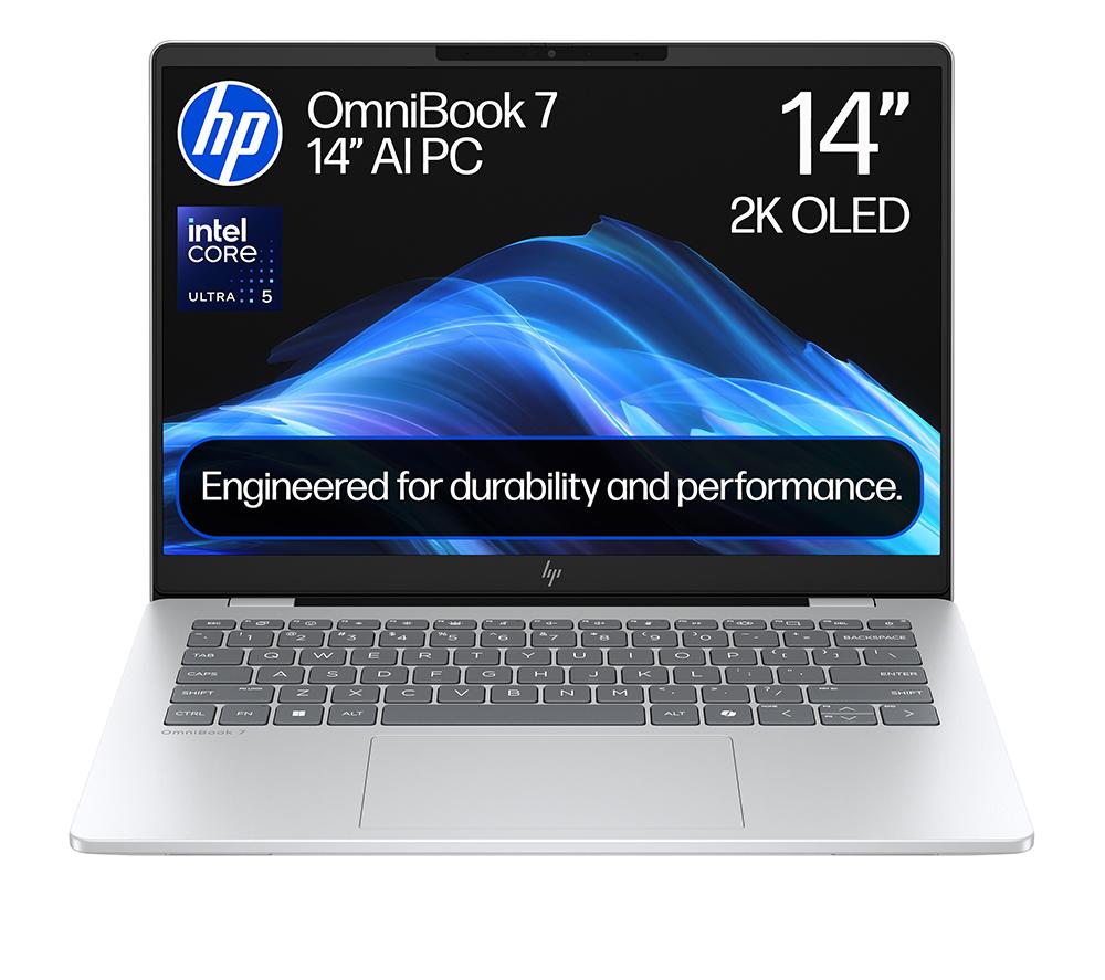 HP OmniBook 7 AI 14" Laptop - Intel® Core™ Ultra 5, 512 GB SSD, Silver