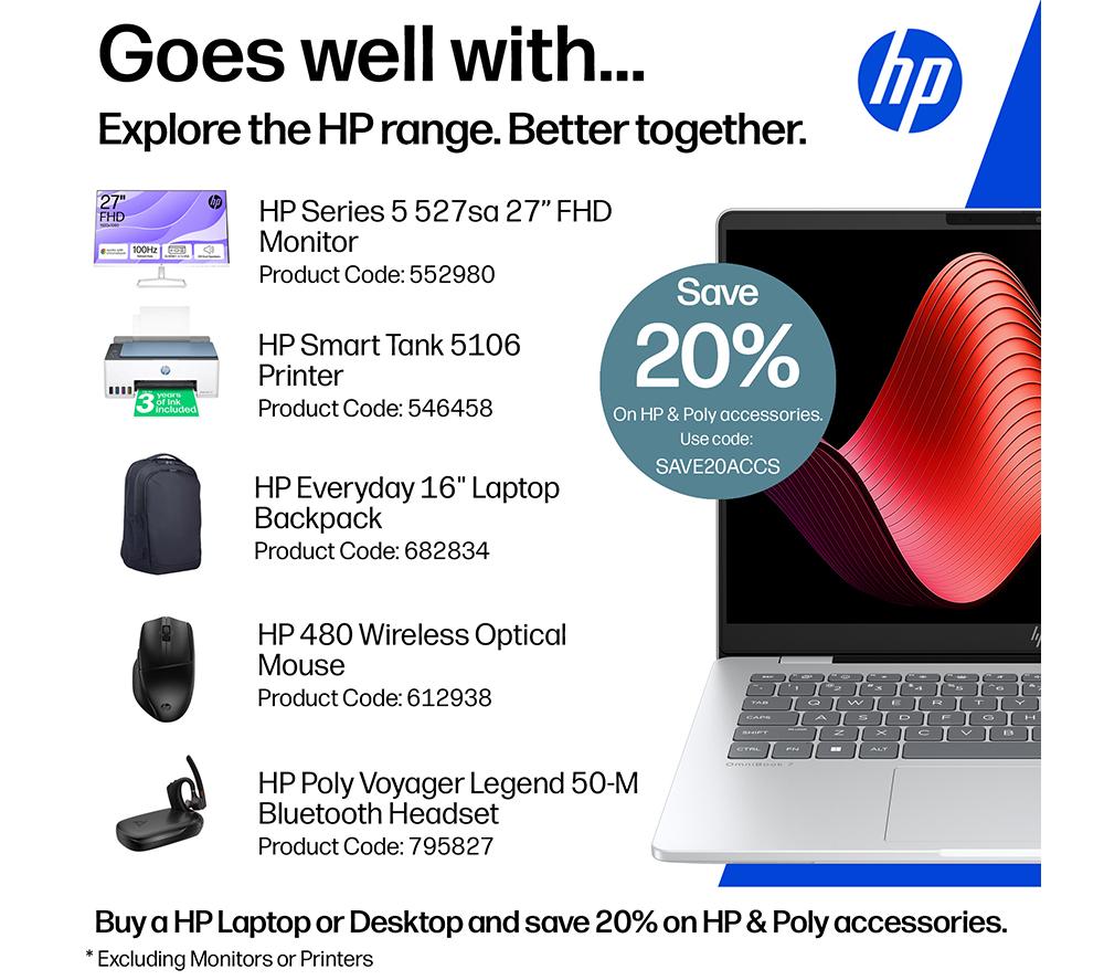 Portátil HP OmniBook 7 AI de 14" - Intel® Core™ Ultra 5, 512 GB SSD, plata