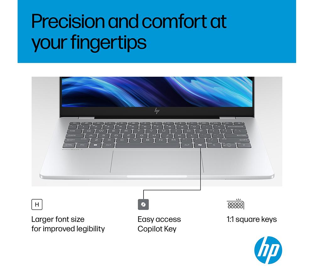 Portátil HP OmniBook 7 AI de 14" - Intel® Core™ Ultra 5, 512 GB SSD, plata
