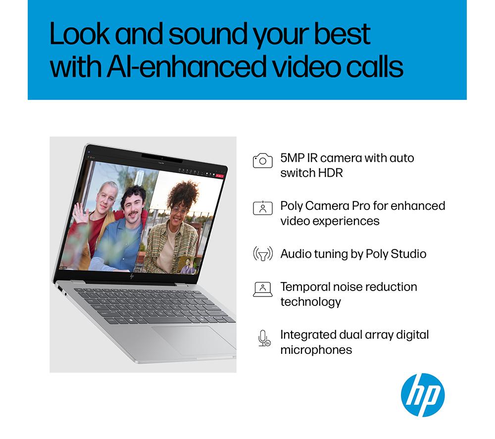 Portátil HP OmniBook 7 AI de 14" - Intel® Core™ Ultra 5, 512 GB SSD, plata