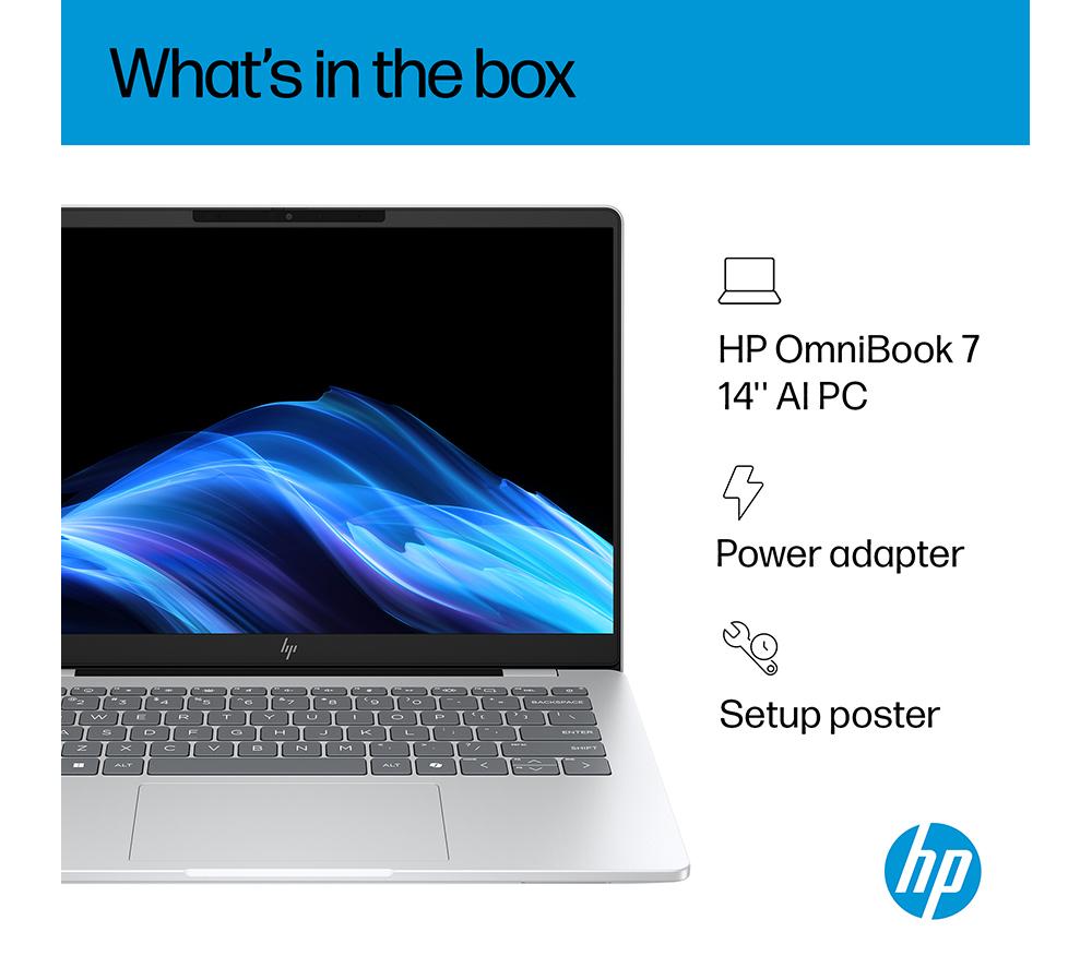 Portátil HP OmniBook 7 AI de 14" - Intel® Core™ Ultra 5, 512 GB SSD, plata