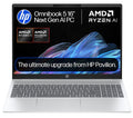 HP OmniBook 5 NGAI 16" Laptop, Copilot+ PC - AMD Ryzen AI 7, 512 GB SSD, Glacier Silver