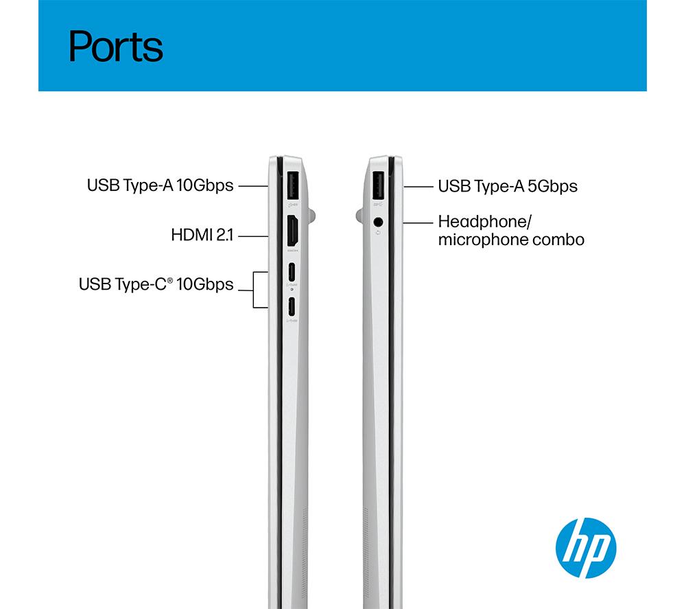 Portátil HP OmniBook 5 NGAI de 16", Copilot+ PC - AMD Ryzen AI 7, SSD de 512 GB, Plata Glaciar