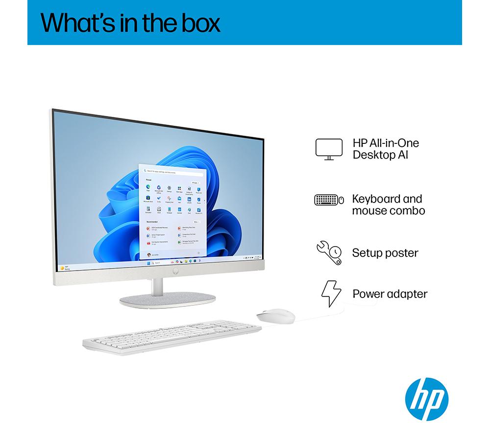 HP 24-cr2002na 23.8" PC Todo en Uno - Intel® Core™ Ultra 5, 1 TB SSD, Blanco