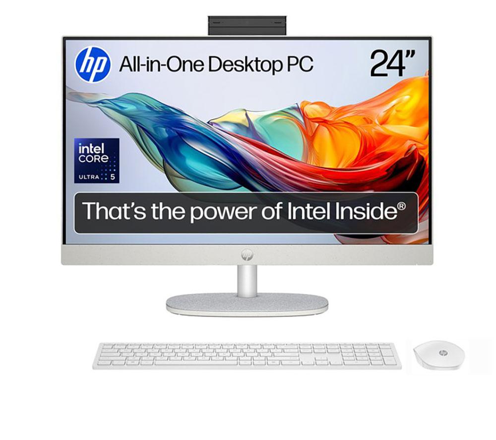 HP 24-cr2002na 23.8" All-in-One PC - Intel® Core™ Ultra 5, 1 TB SSD, White