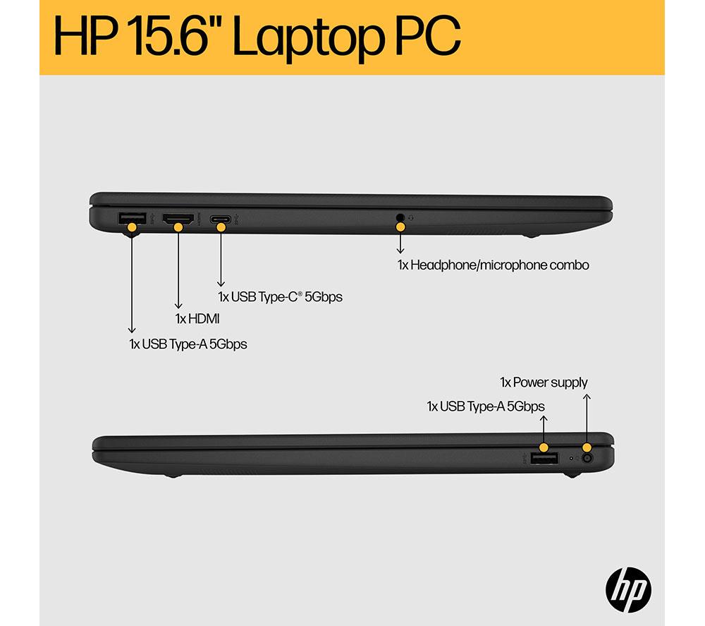 Portátil HP 15-fc0537sa de 15.6" - AMD Ryzen 5, 512 GB, Negro azabache
