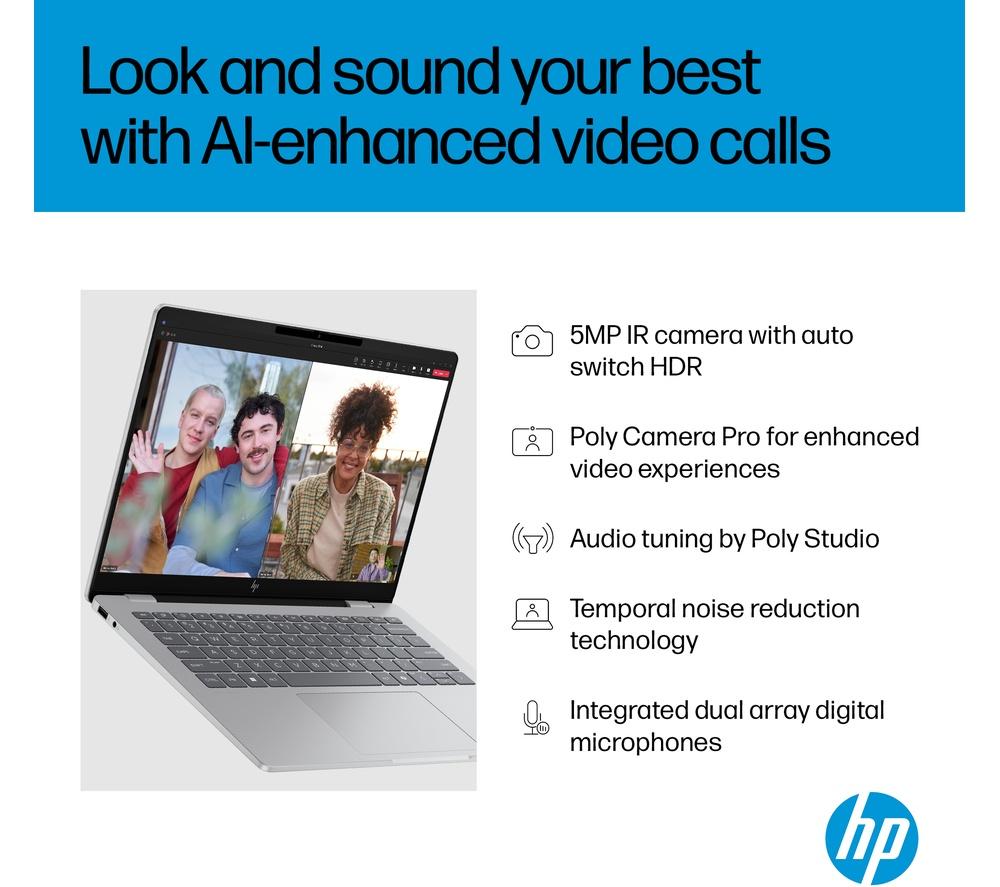 HP OmniBook 7 AI 14" Laptop - Intel® Core™ Ultra 7, 1 TB SSD, Silver