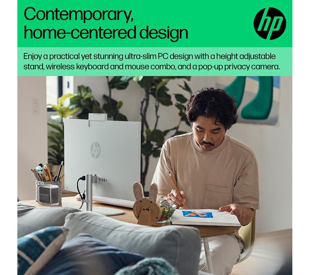 HP 24-cr0048na 23.8" All-in-One PC - Intel® Core™ i5, 1 TB SSD, White