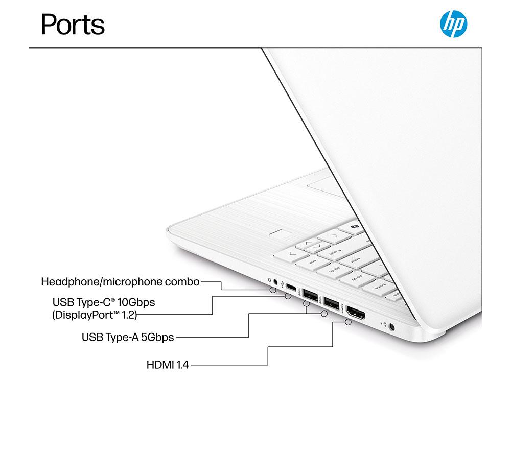HP 14-dq6500sa 14" Laptop - Intel® N150, 128 GB UFS, White
