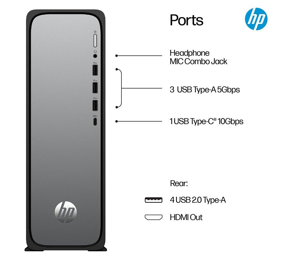 HP OmniDesk Slim S03-0003na Desktop PC - Intel® Core™ i3, 512 GB SSD, Black