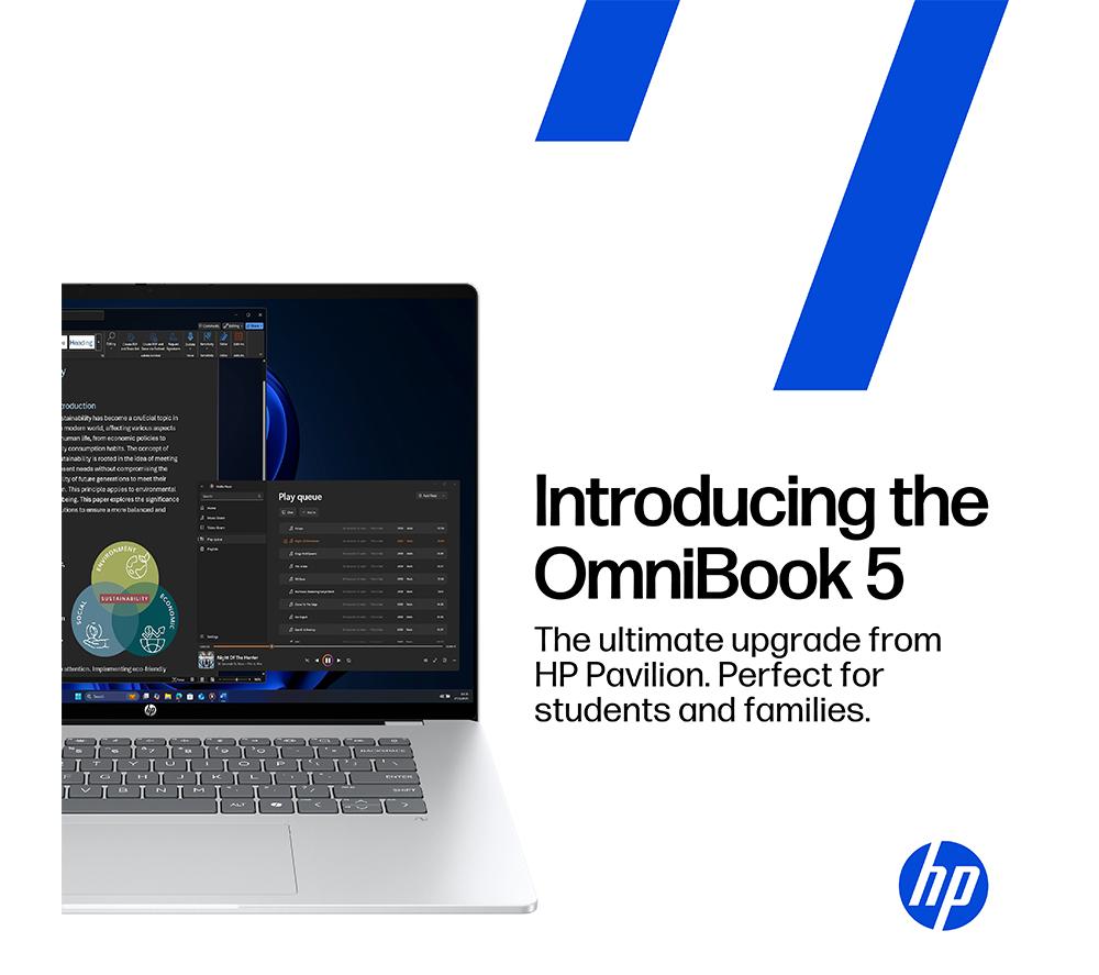 HP OmniBook 5 16" Laptop - Intel® Core™ i5, 512 GB SSD, Silver