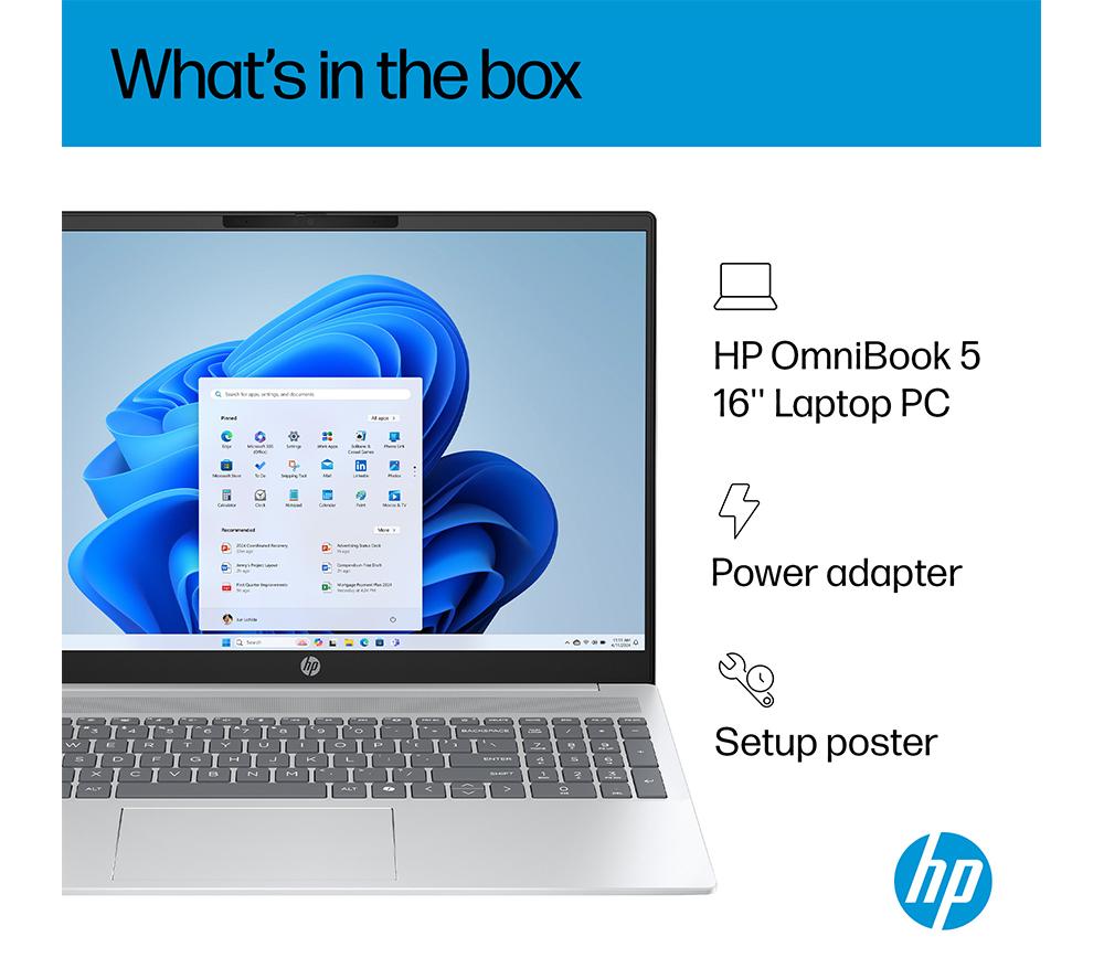 HP OmniBook 5 16" Laptop - Intel® Core™ i5, 512 GB SSD, Silver