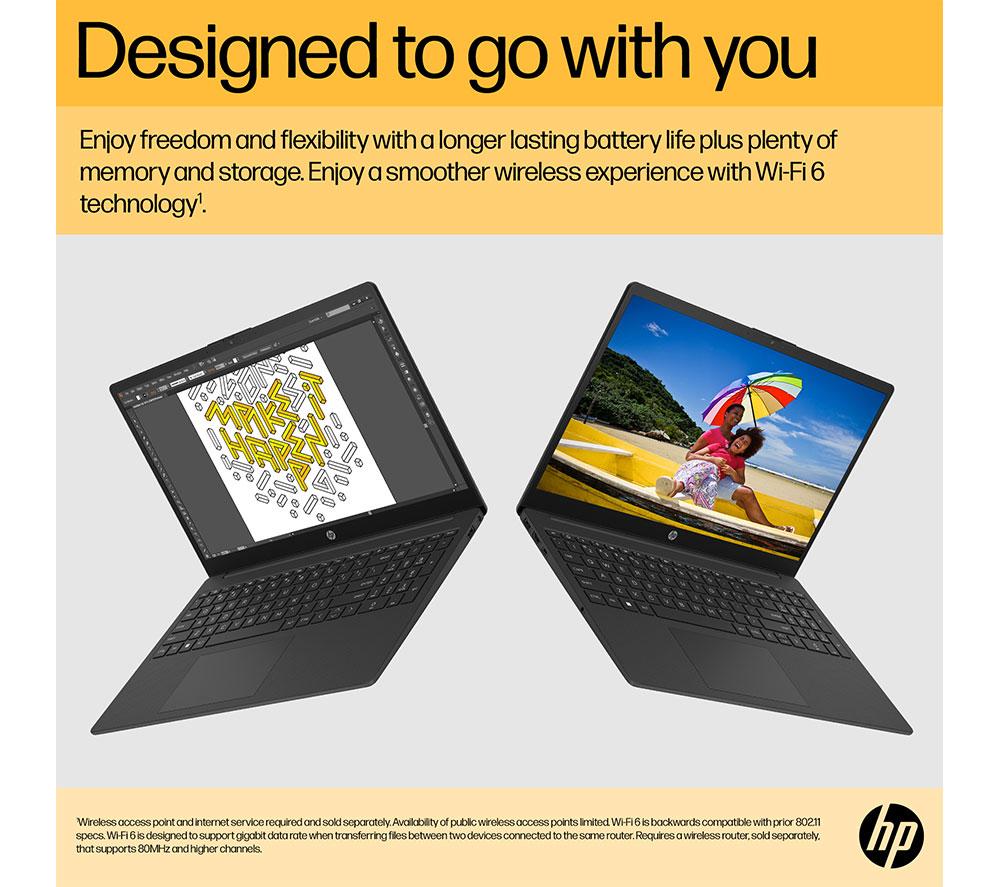 Portátil HP 15-fc0536sa de 15,6" - AMD Ryzen 3, 256 GB, negro azabache
