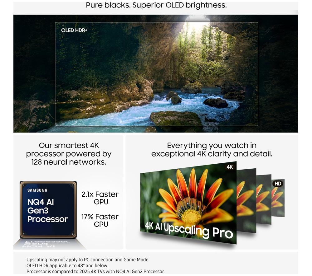 SAMSUNG S90F 65" OLED 4K Vision AI Smart TV 2025 - QE65S90F