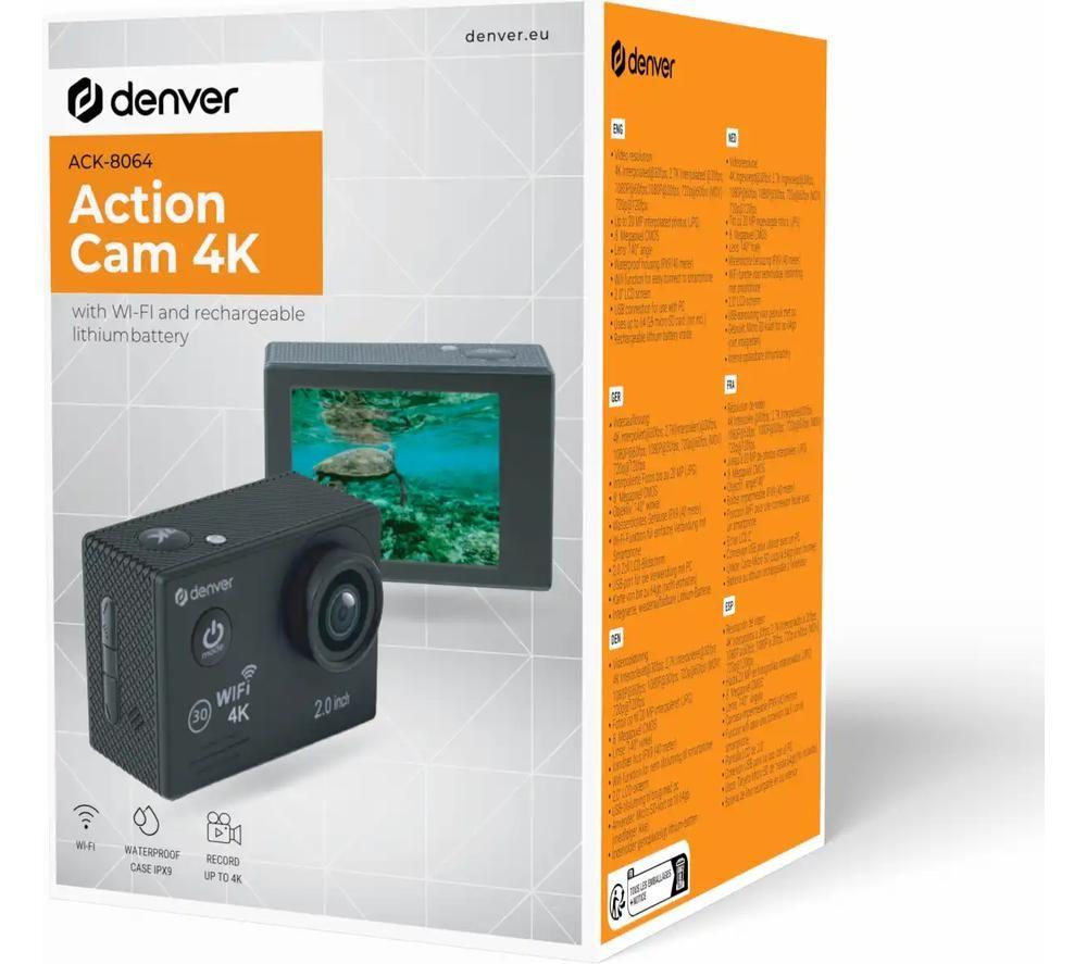 DENVER ACK-8064 Ultra HD Action Camera - Black