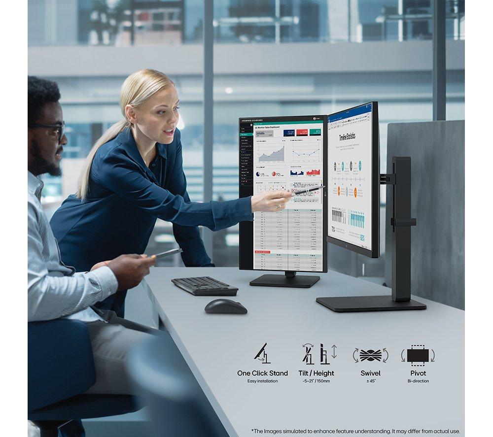 LG 24BA450-B Full HD 24" LED Monitor - Black