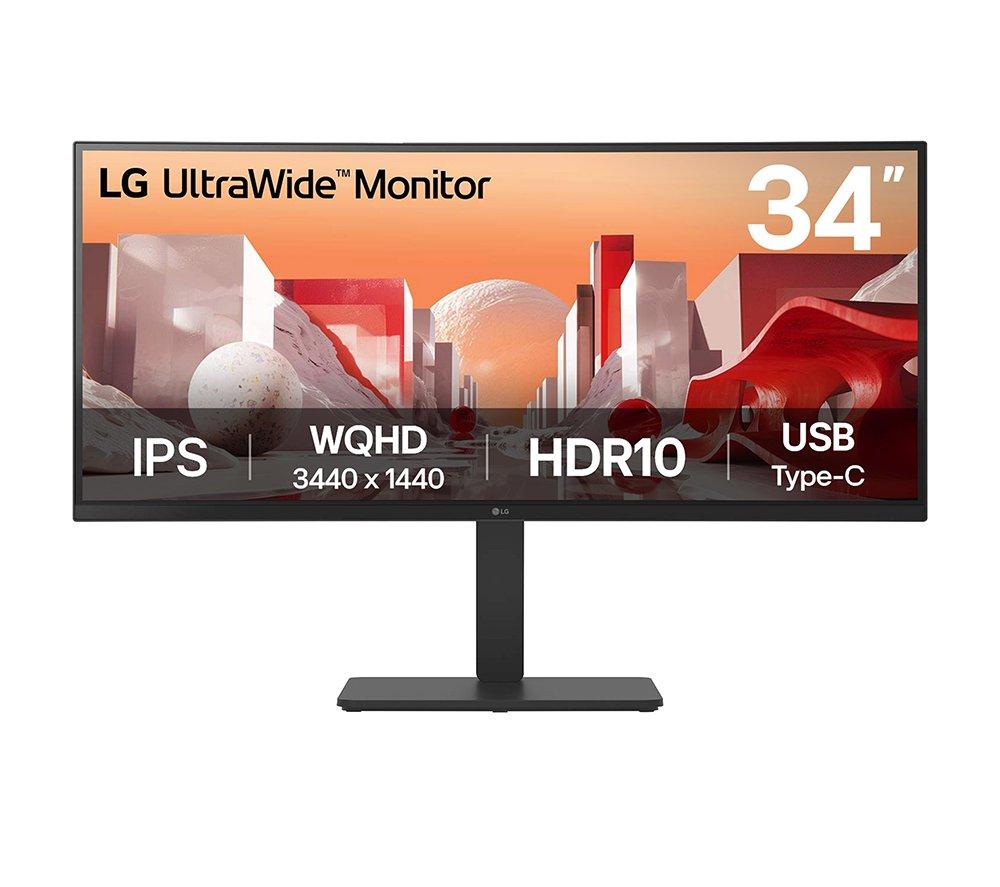 LG UltraWide 34BA75QE-B Quad HD 34" Curved IPS Monitor - Black