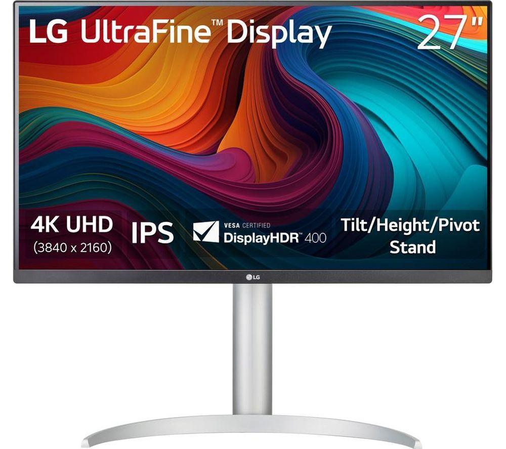 LG UltraFine 27UP650K-W 4K Ultra HD 27" IPS LED Monitor - Black & Silver