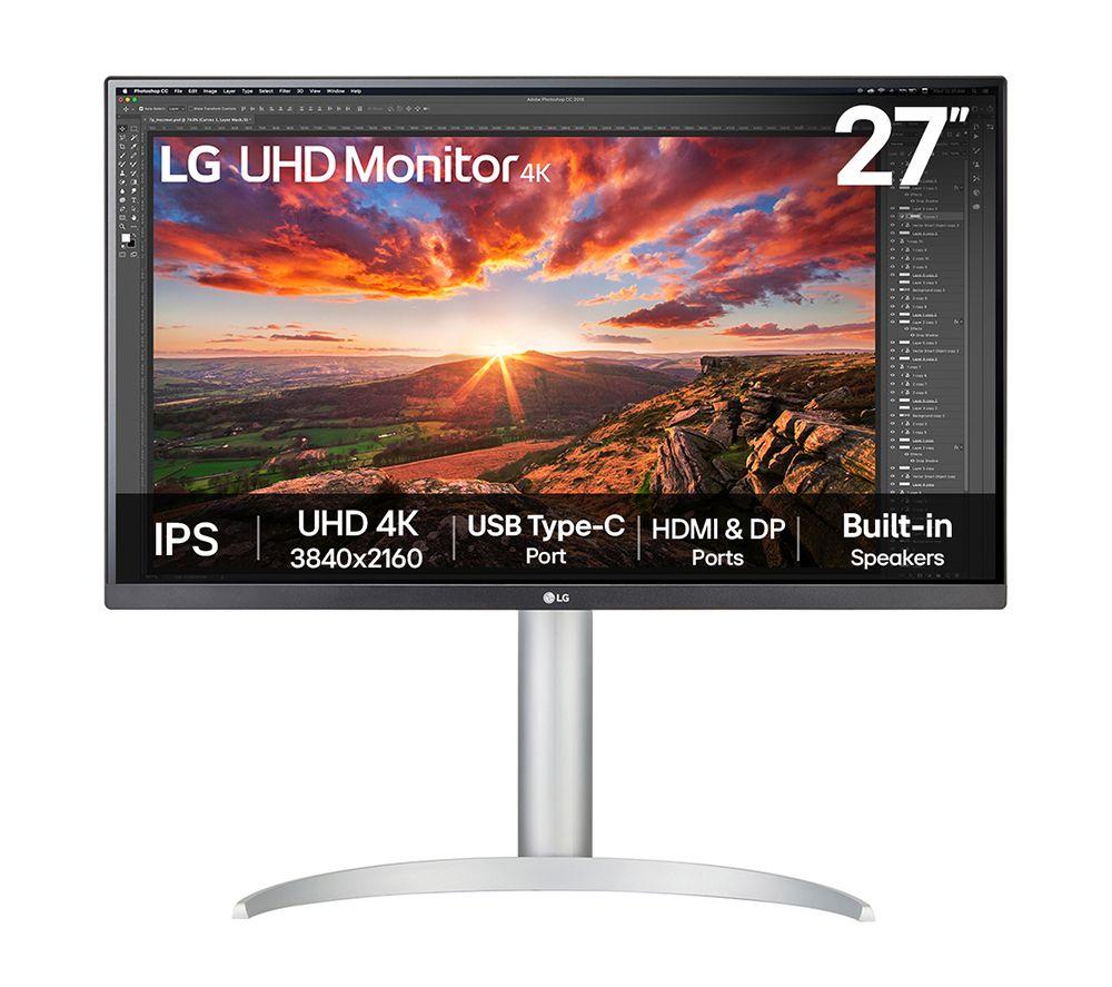 LG 27UP850K-W.AEK 4K Ultra HD 27" LED Monitor - Black & Silver