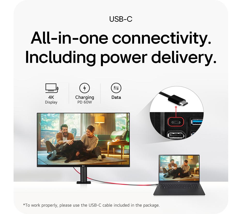 LG UltraFine Ergo 32UN880K-B.AEK 4K Ultra HD 32" LED Monitor - Black