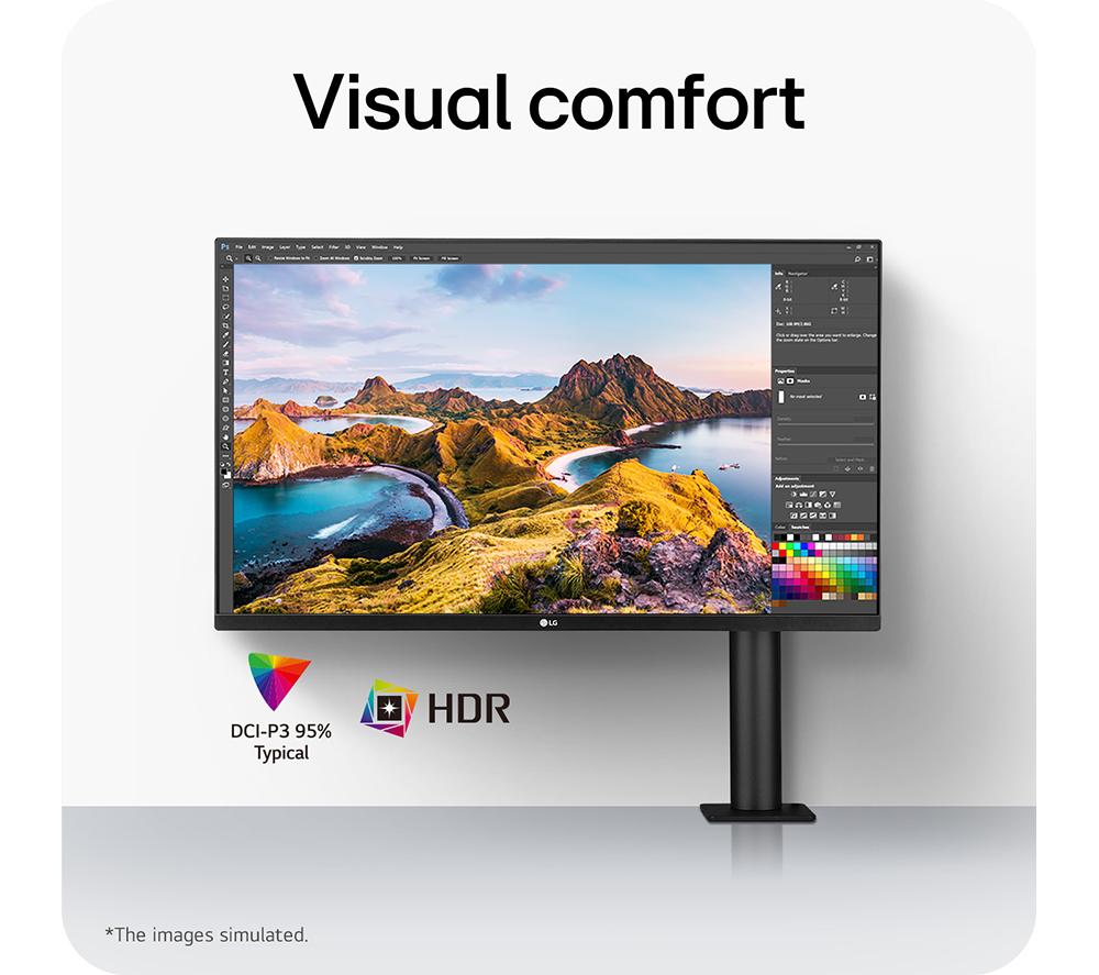 LG UltraFine Ergo 32UN880K-B.AEK 4K Ultra HD 32" LED Monitor - Black