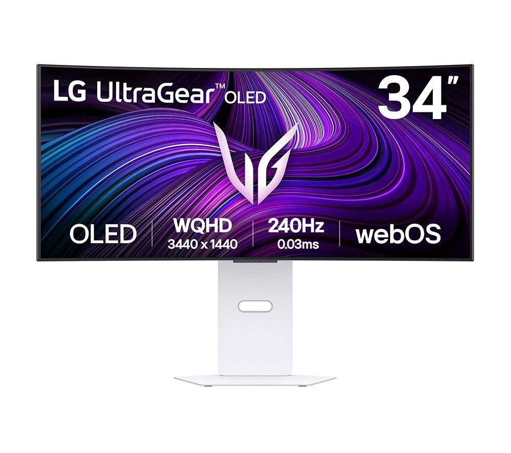 LG UltraGear GX9s 34GX90SA-W.AEK Quad HD 34" Curved OLED Smart Gaming Monitor - White