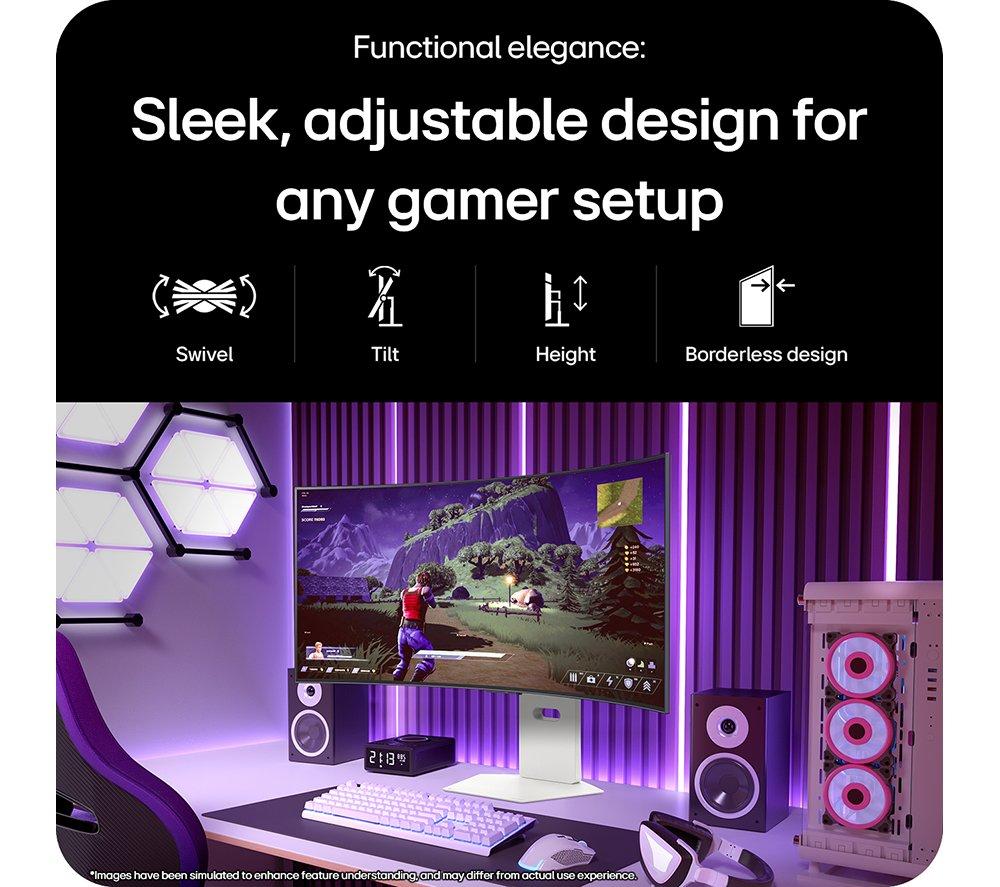 LG UltraGear GX9s 39GX90SA-W.AEK Quad HD 39" Curved OLED Smart Gaming Monitor - White