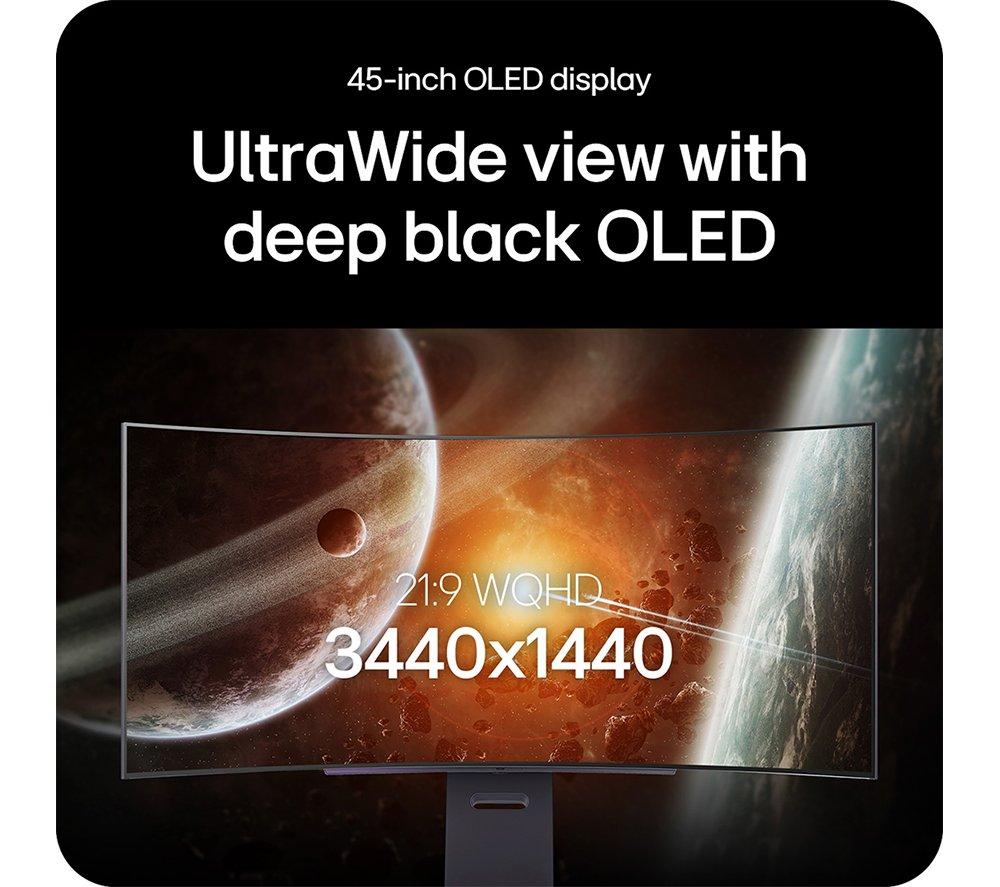 LG UltraGear GX9s 45GX90SA-B.AEK Quad HD 45" Curved OLED Smart Gaming Monitor - Black